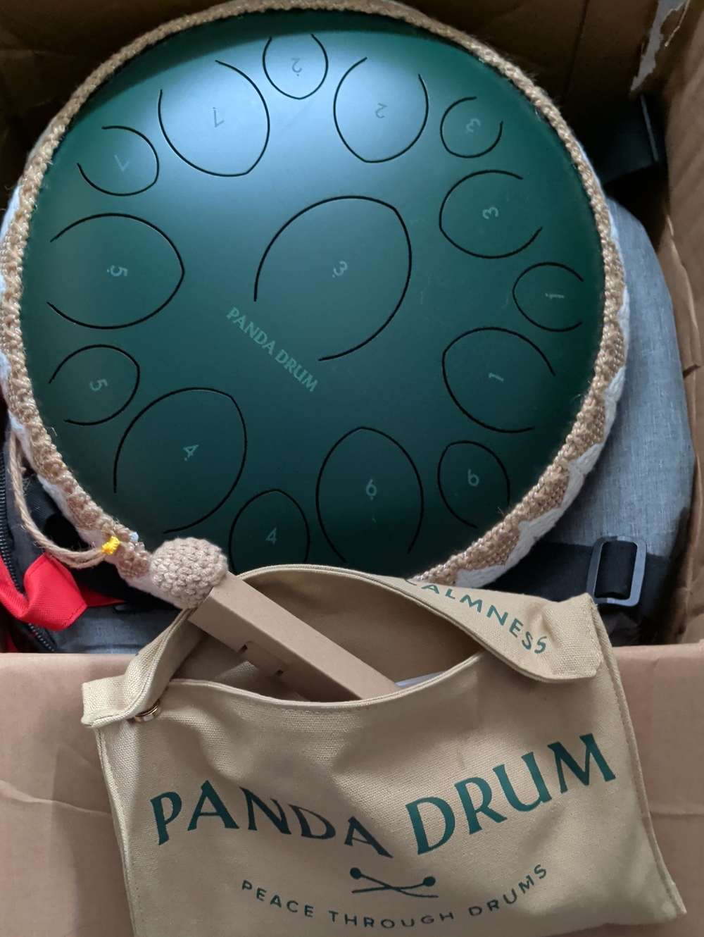 Music Steel Tongue Panda Drum - Green